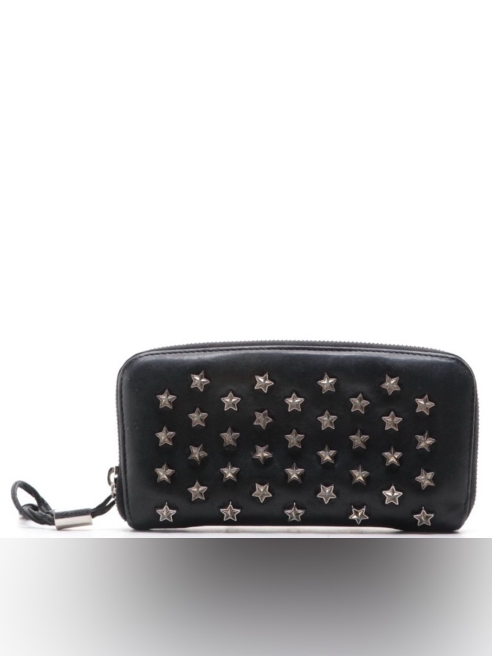 Jimmy Choo Star Studded Black Leather Wallet